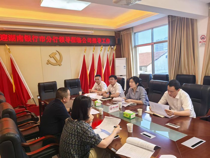 湖南銀行市分行領(lǐng)導蒞臨澧縣澧州實業(yè)公司指導工作